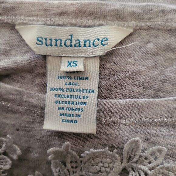 Sundance linen pretty lace detail top - Picture 6 of 6